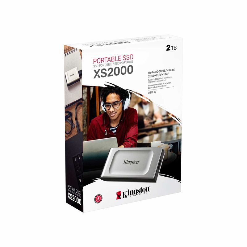 KINGSTON - Disco Solido SSD Externo Kingston XS2000 2Tb Usb 3.2 Gen2 Tipo-C