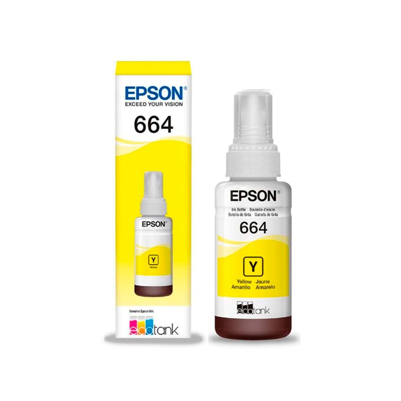 EPSON - TINTA EPSON 664 AMARILLO, 4000 PAG, L200/210/220/355 P/N: T664420-AL