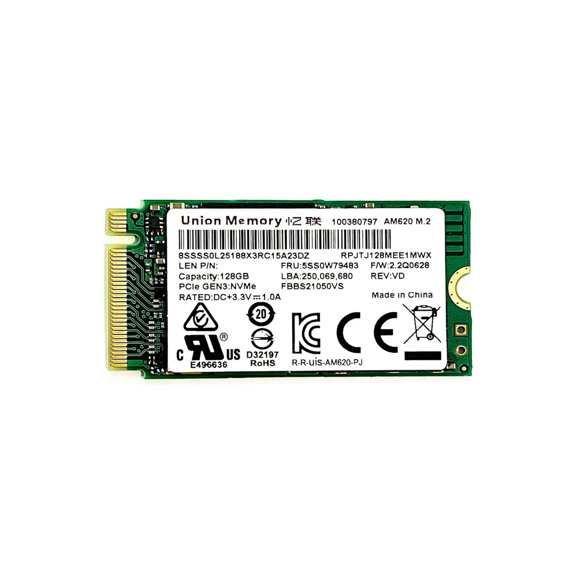 UNION - UNIDAD DE ESTADO SOLIDO UNION MEMORY AM620 128GB M.2 P/N: SSS0L25188