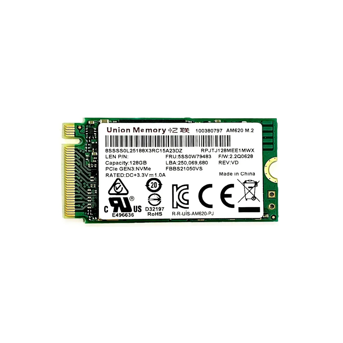 UNION - UNIDAD DE ESTADO SOLIDO UNION MEMORY AM620 128GB M.2 P/N: SSS0L25188