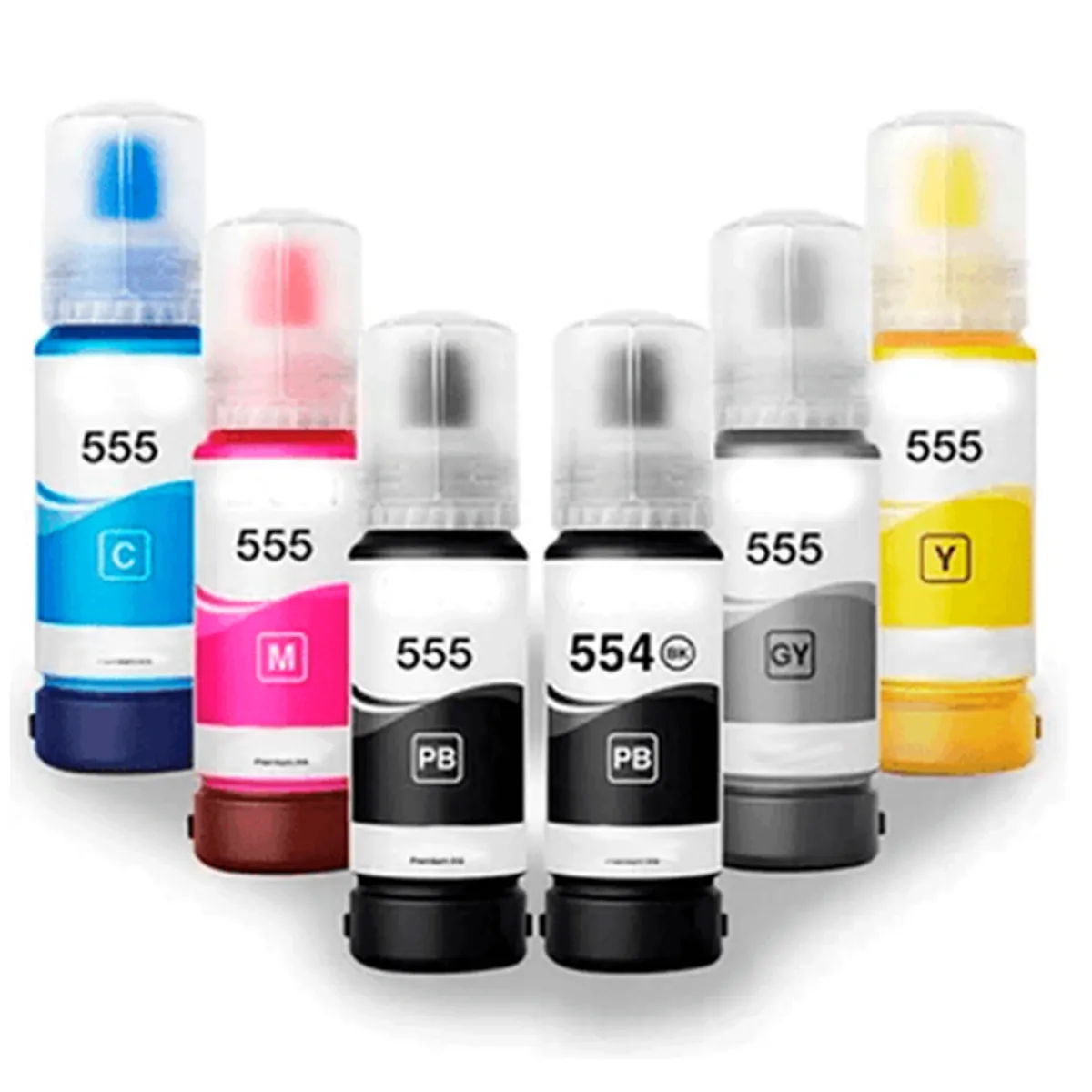 EPSON - Pack Tinta Epson T555 T554 Colores y Negro Para L8160 L8180