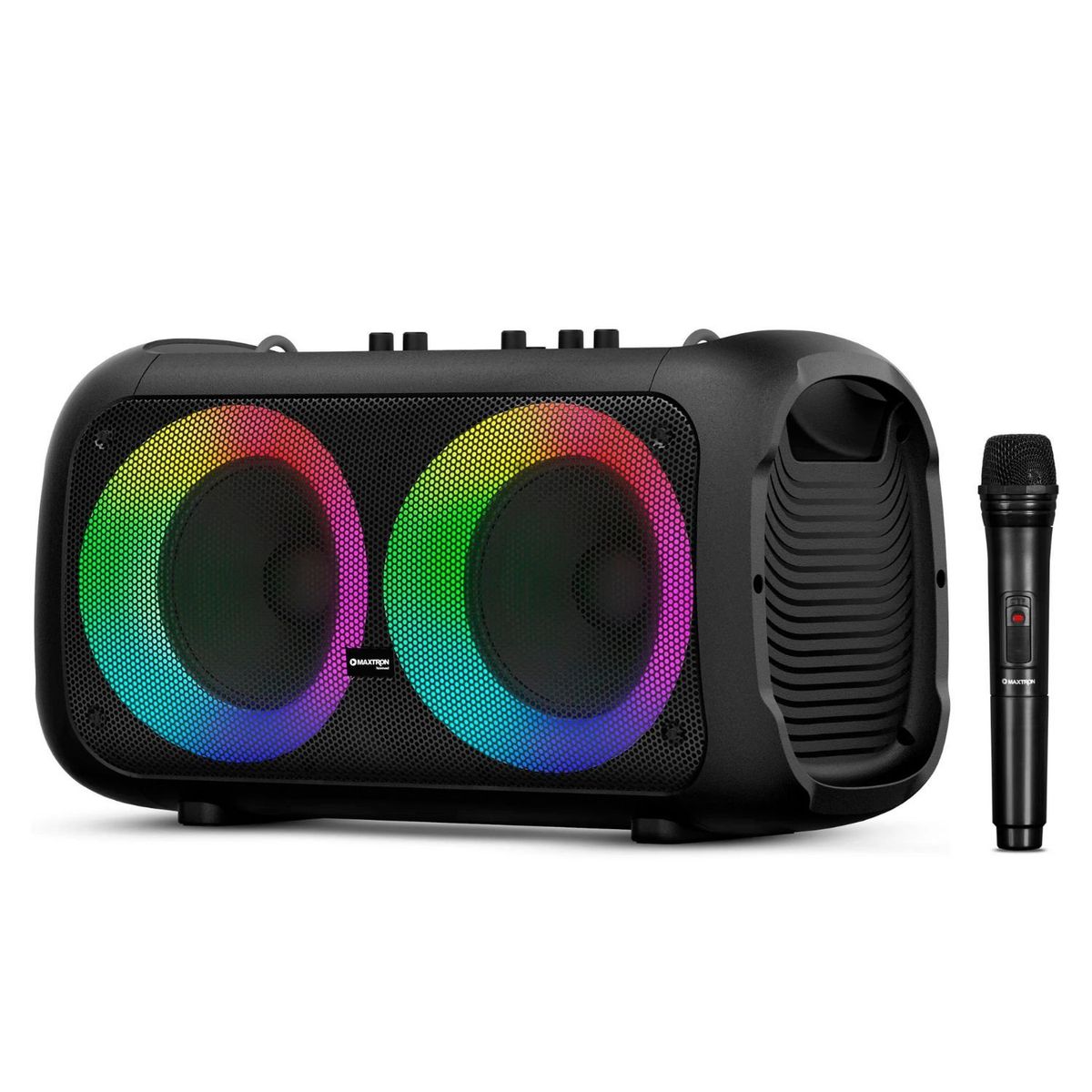 MAXTRON - Parlante Torre de Sonido Maxtron MX401 Micrófono USB BT LED RGB DISCO