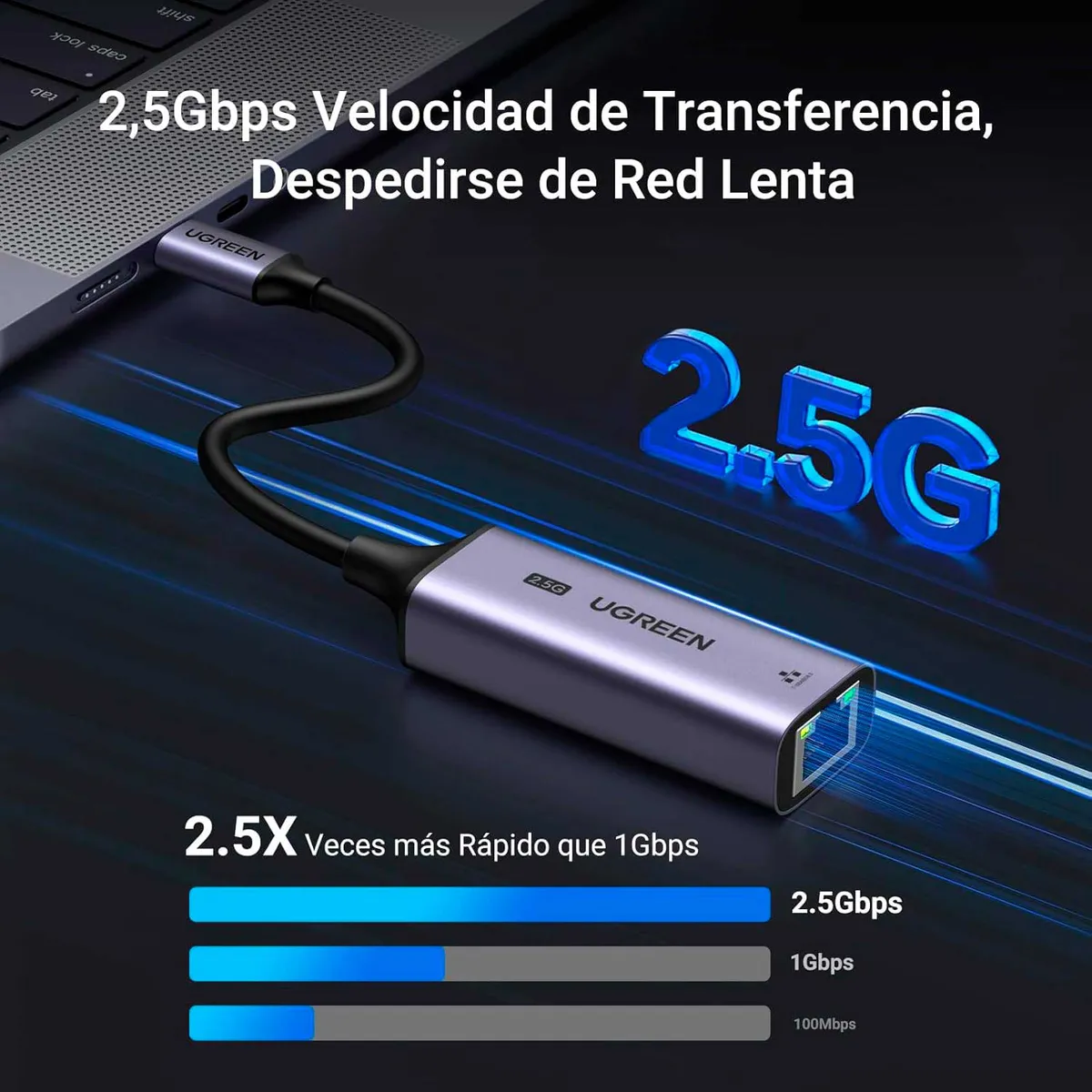 UGREEN - Adaptador Ugreen Usb-C To Rj45 2.5G Ethernet Model Cm648 25052