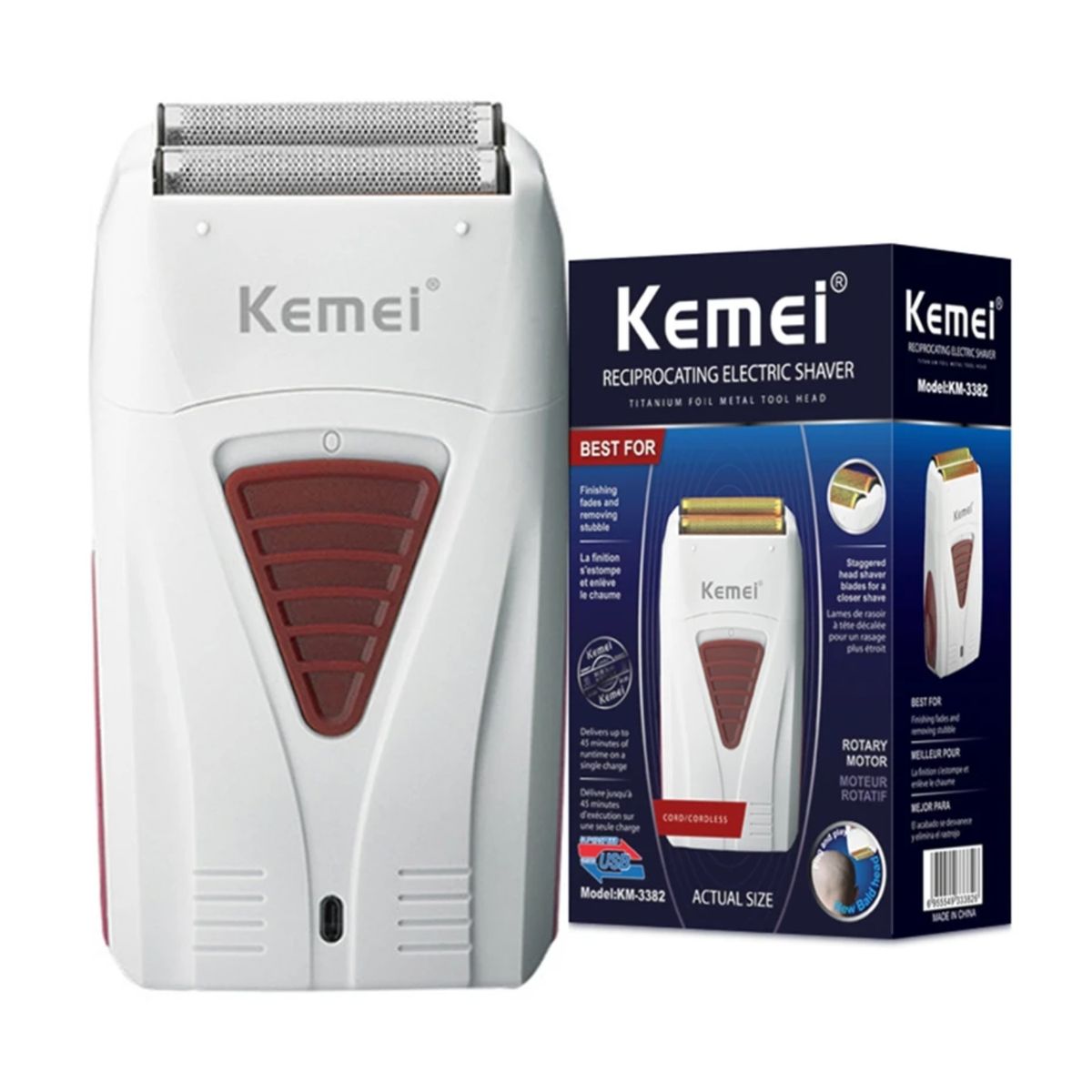 KEMEI - Maquina Rasuradora KEMEI 3382