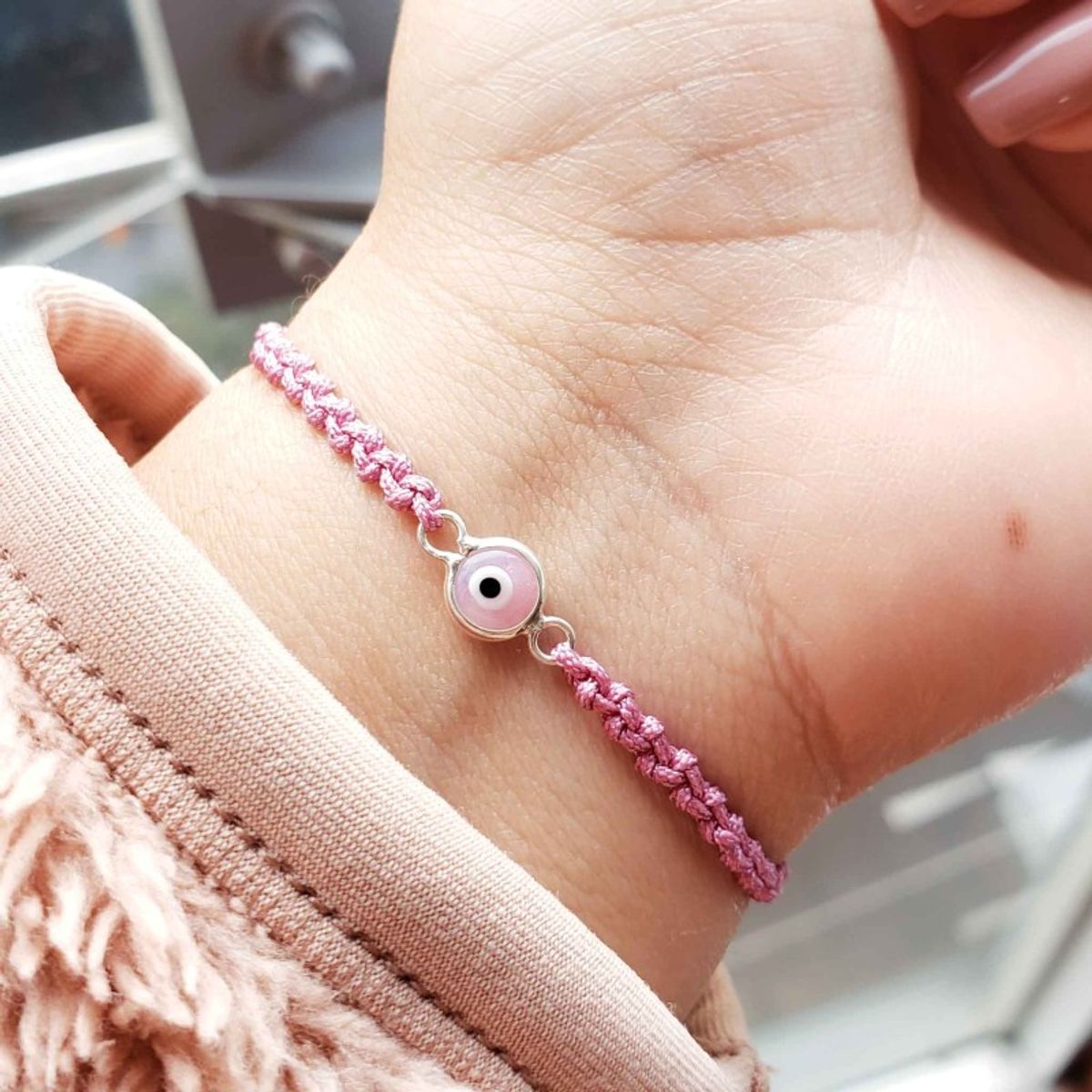 INTUERI - Pulsera ojo turco color rosa