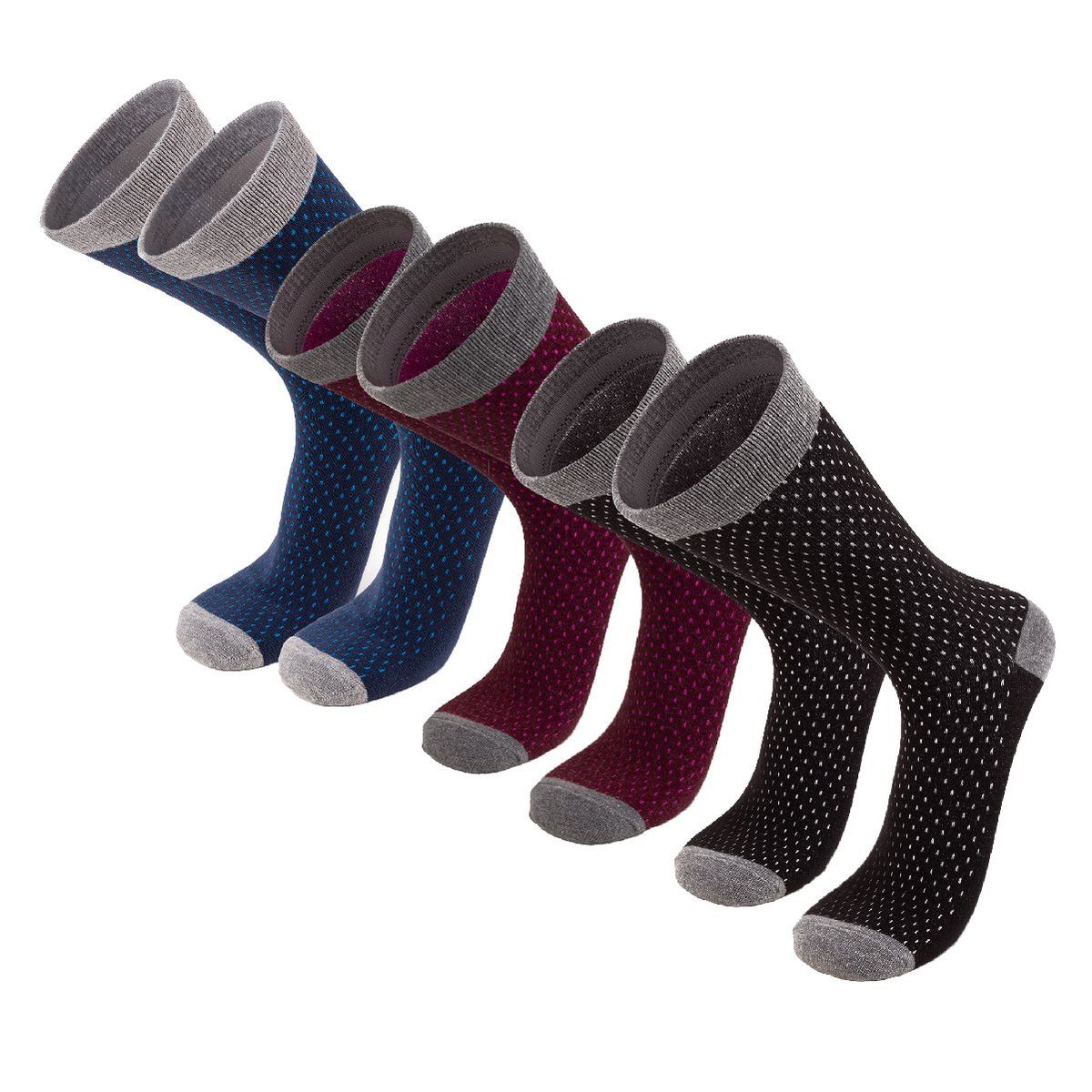 SILVERA NANOTECH - Medias de vestir de algodón pima para hombre y mujer 3 pack clásicas