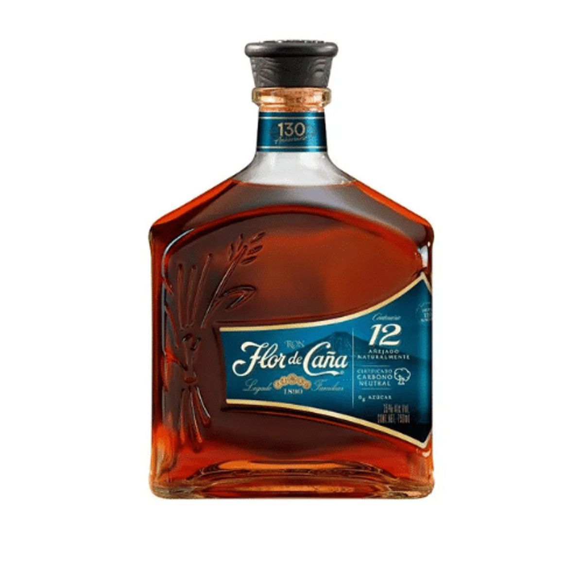 FLOR DE CAÑA - Ron Flor de Caña 12 años 750ml SIN ESTUCHE