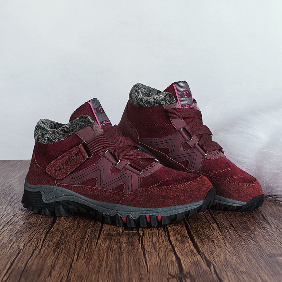 TIOZONEY - Zapatillas cálidas cortas de chiporro para mujer