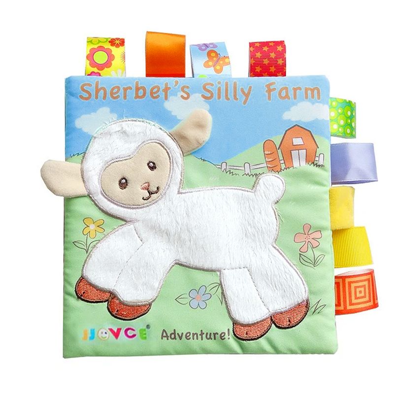 GENERICO - Libro de Tela con Texturas Estimulación Sensorial Ovejita