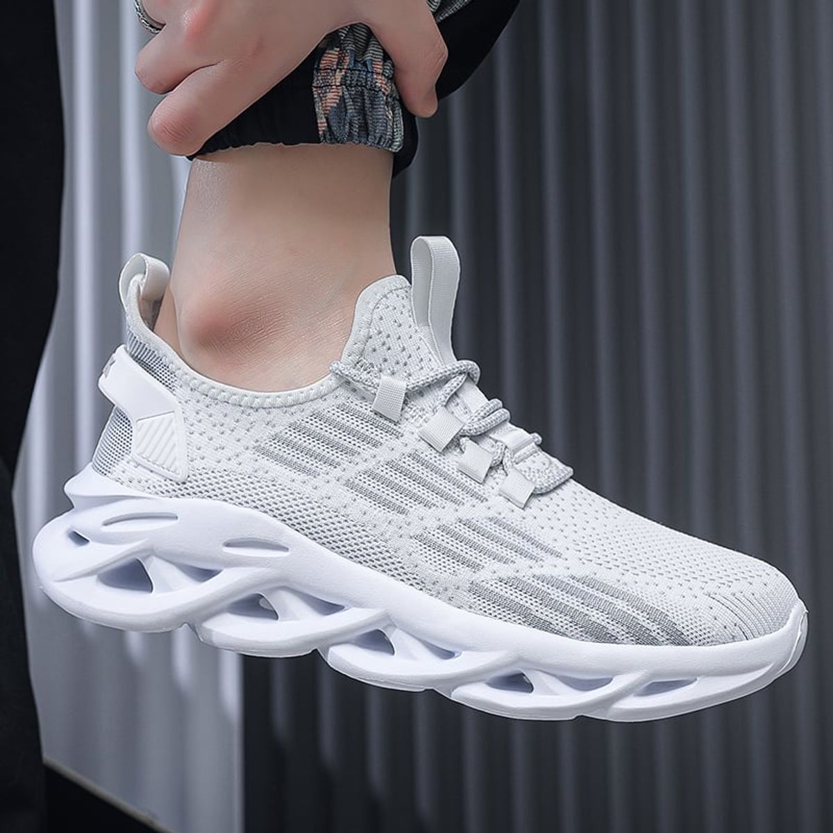 SHANDIAN - Zapatillas Deportivos Hueco Hombre Negro