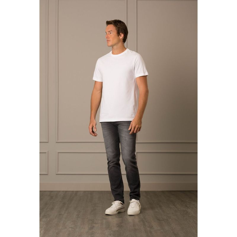 VELEZ - Vélez Polo Perú Cuello Redondo Hombre Básica Jersey Blanco