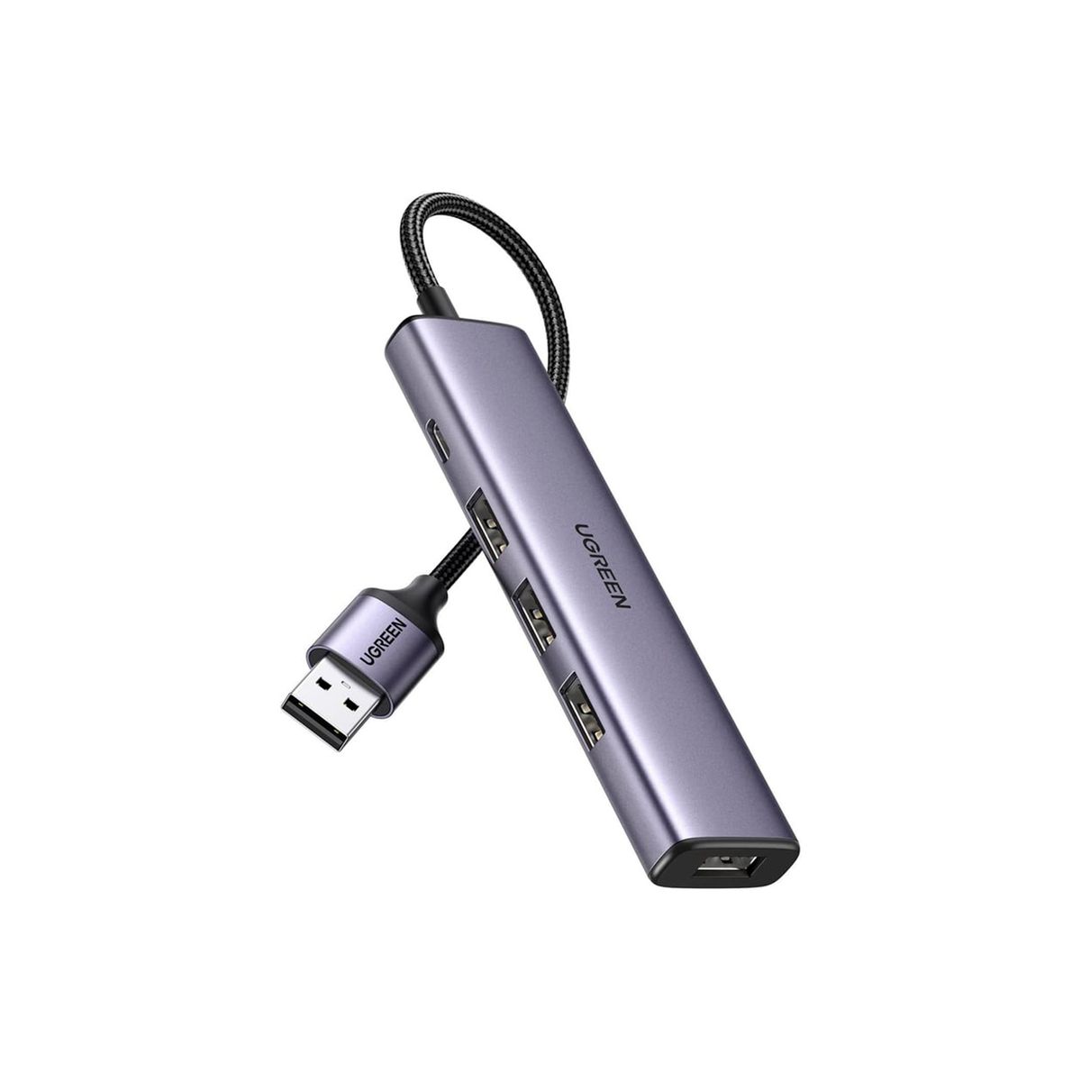 UGREEN - Adaptador Ugreen USB 3.0 Hub de 4 puertos USB de aluminio 20805