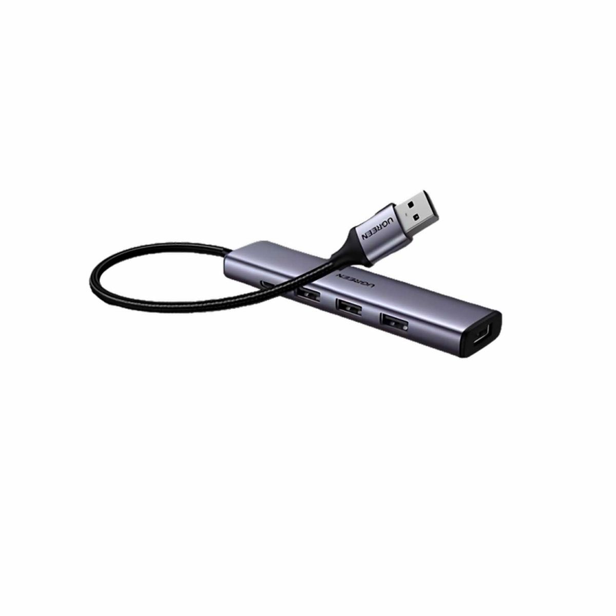 UGREEN - Adaptador Ugreen USB 3.0 Hub de 4 puertos USB de aluminio 20805