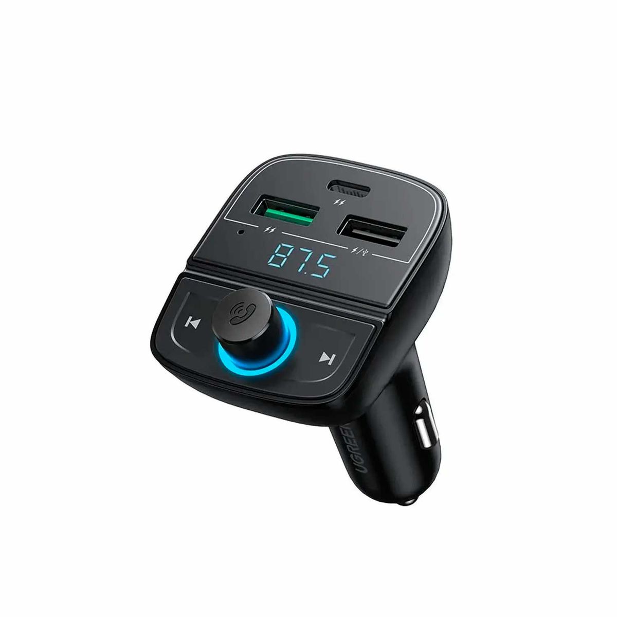 UGREEN - Adaptador Bluetooth Para Carro Ugreen Transmisor Fm Bluetooth Para Coche 80910