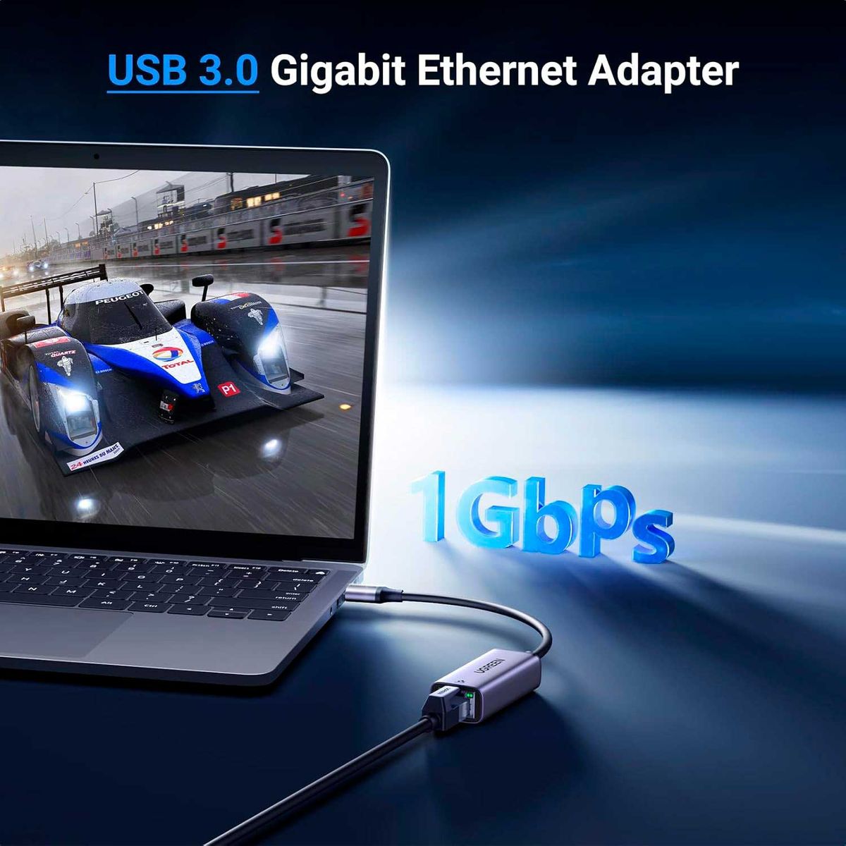 UGREEN - Adaptador Ugreen Usb 3.0 To Gigabit Ethernet RJ45 Gray Cm209 50922