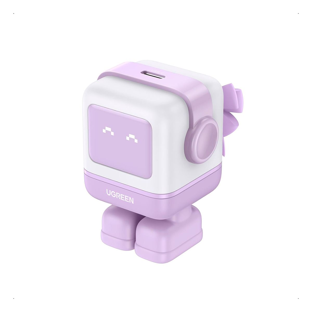 UGREEN - Cargador Ugreen Robot 30 Watts Tipo C Pantalla Led Carga Rapida Purpura 25036