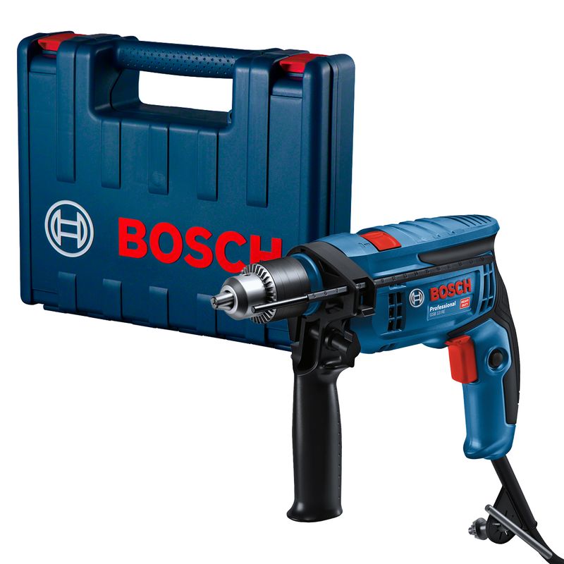 BOSCH - Taladro Percutor 1/2" 750W 57000 gpm Bosch GSB 13 RE + Maleta Plástica