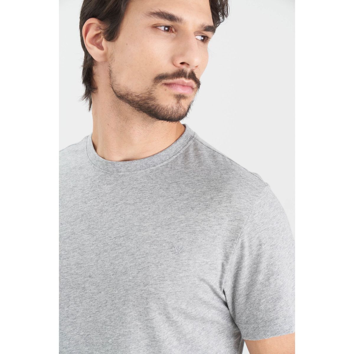 VELEZ - Vélez Polo Perú Cuello Redondo Hombre Básica Jersey Gris