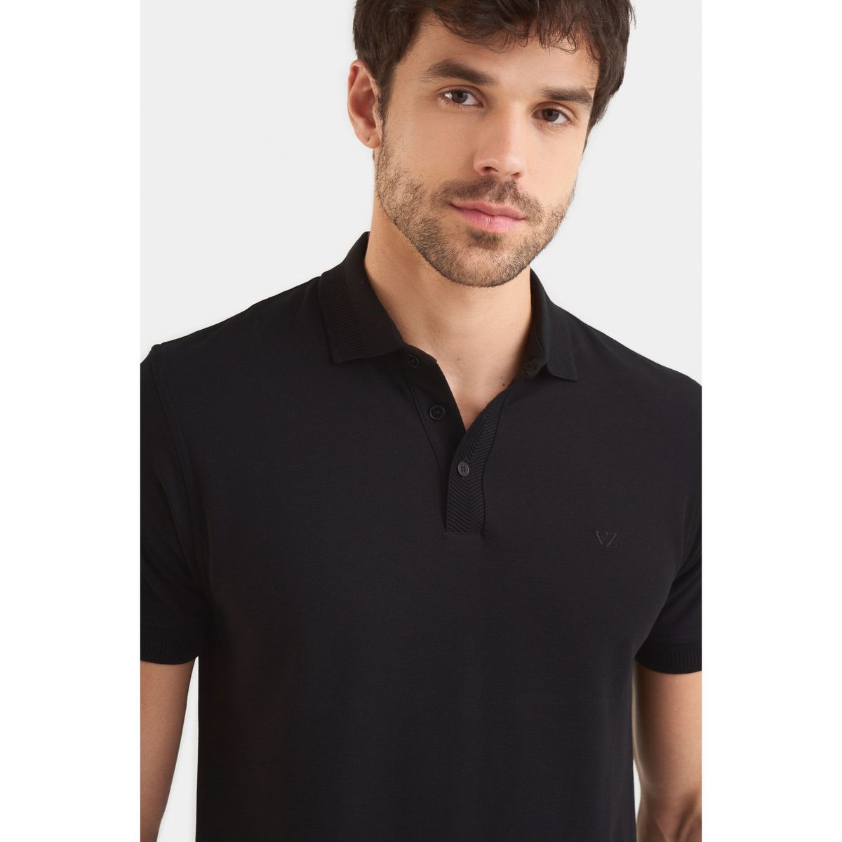 VELEZ - Vélez Polo Casual Algodón Pima Negro
