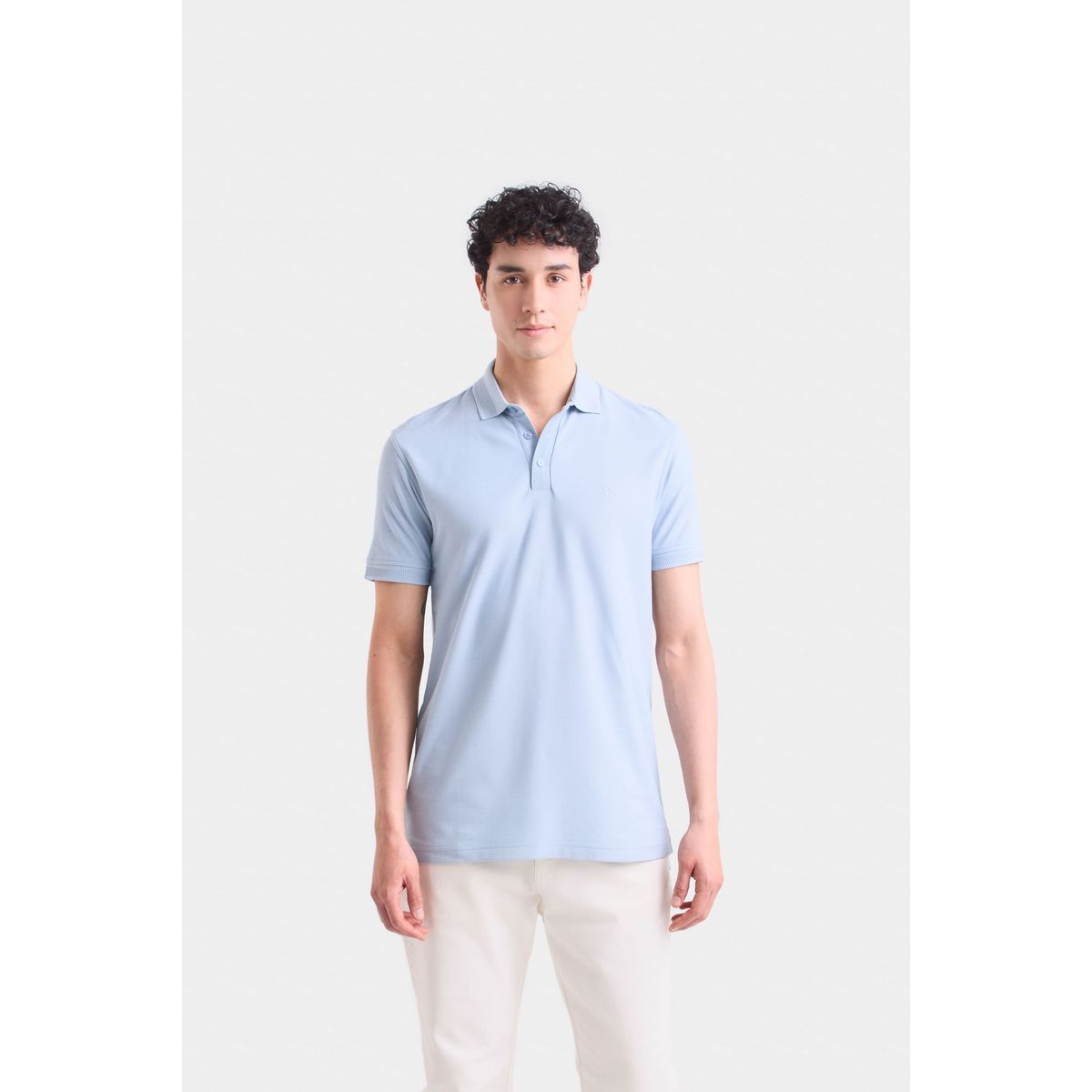 VELEZ - Vélez Polo Casual Algodón Pima Azul Claro