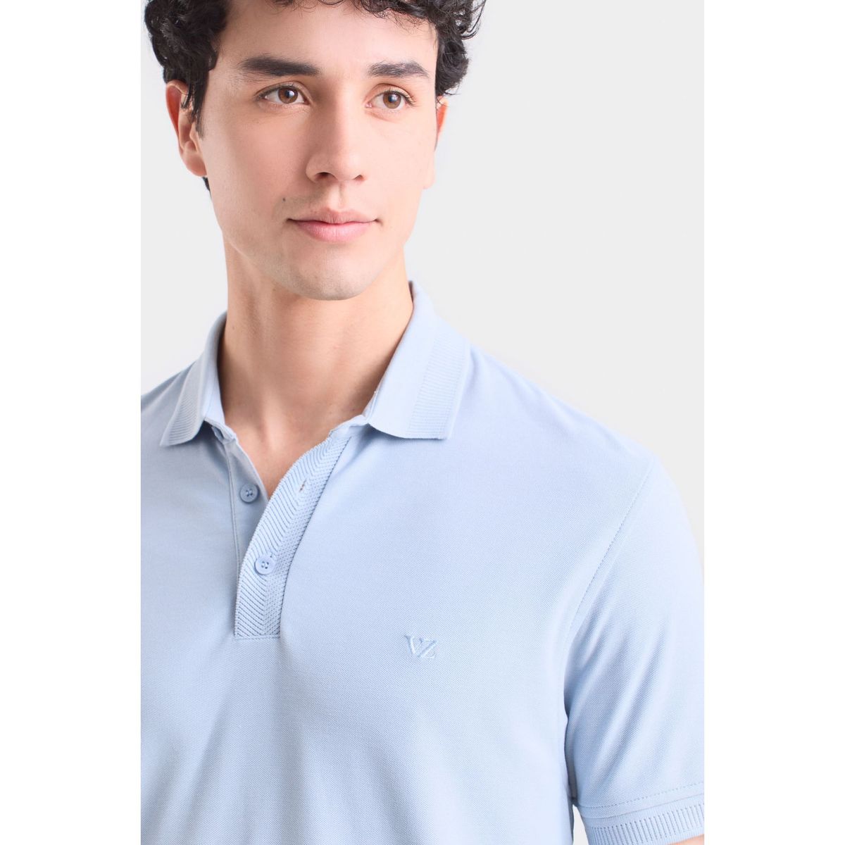 VELEZ - Vélez Polo Casual Algodón Pima Azul Claro