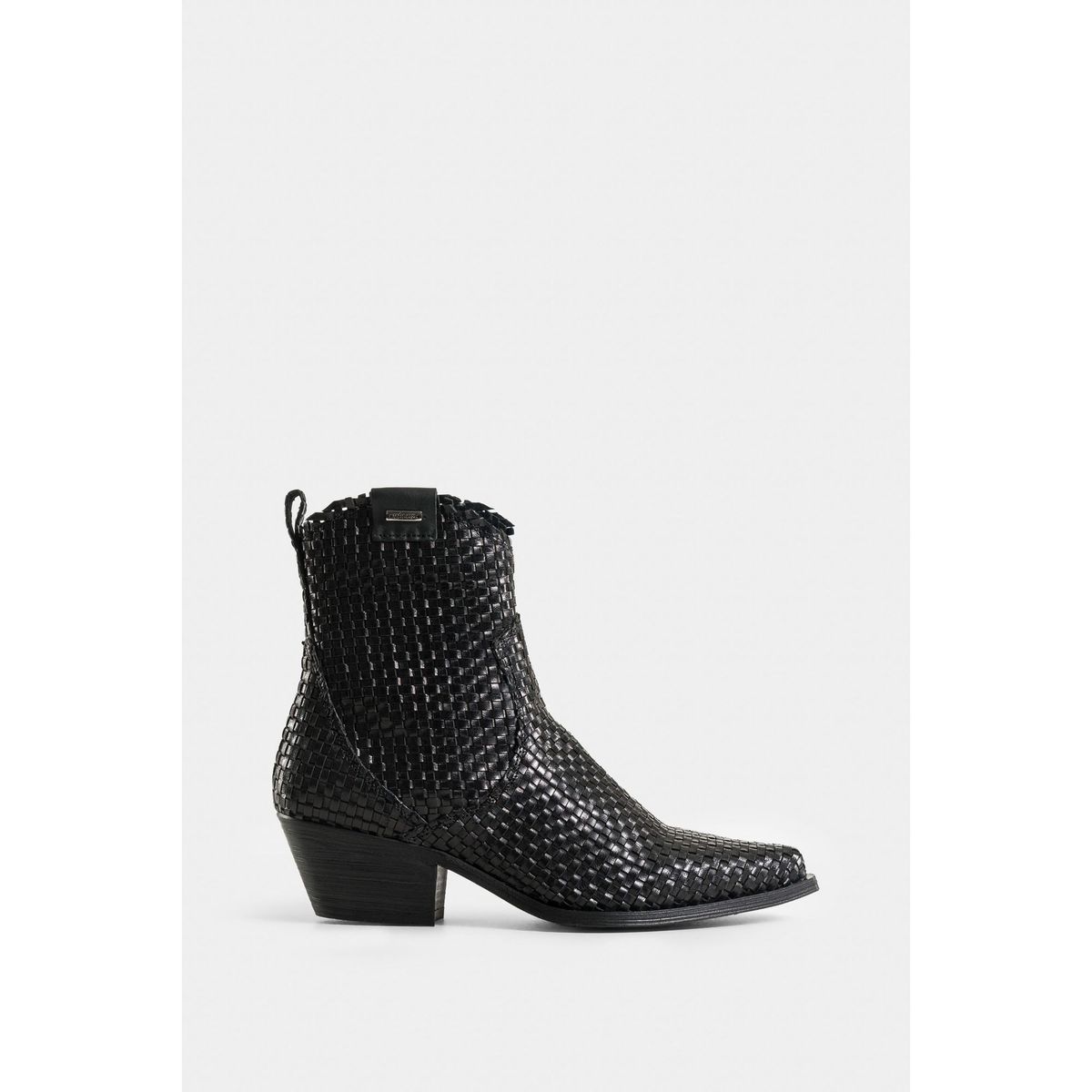 VELEZ - Vélez Botines Uyuni Cuero Para Mujer Capellada Tejida Negro