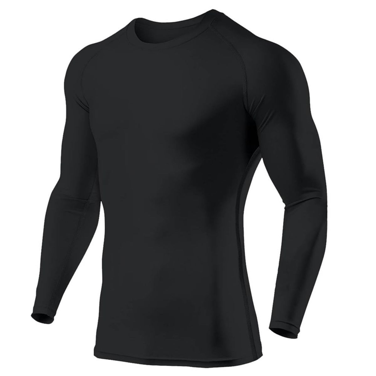 GENERICO - Polo Licra Manga Larga Negro Talla - M