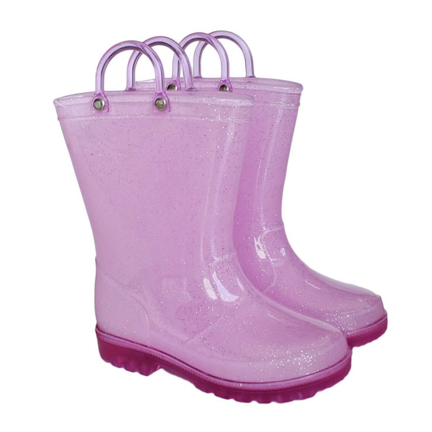 BOTAS DE LLUVIA PINK GLITTER TALLAS 22 AL 33 GENERICO
