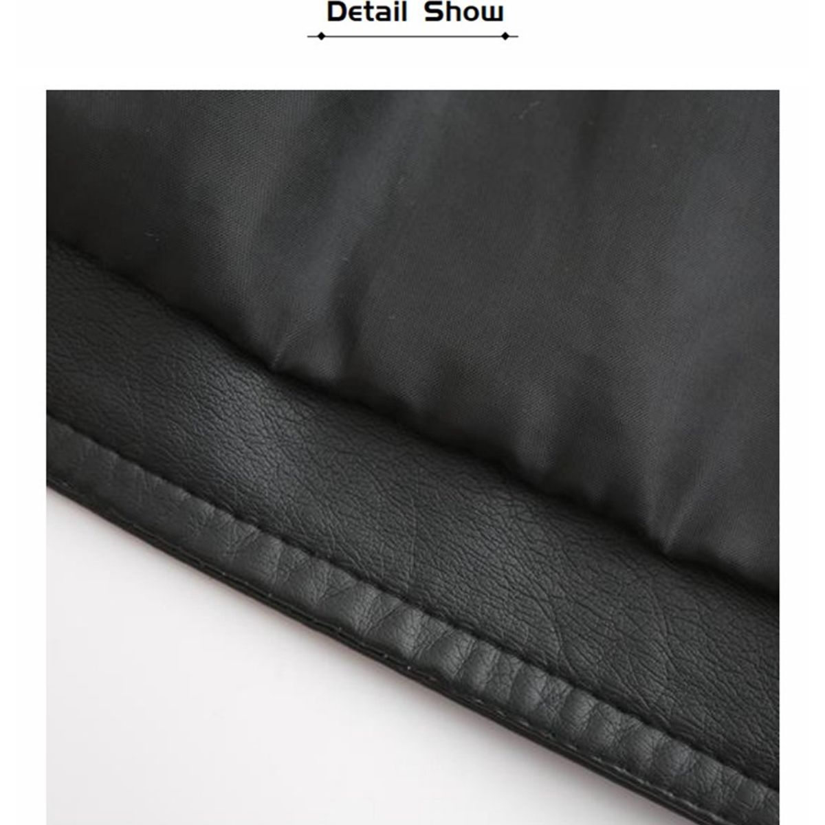 TIOZONEY - Chaqueta de PU casual PU cuello alto - Crema