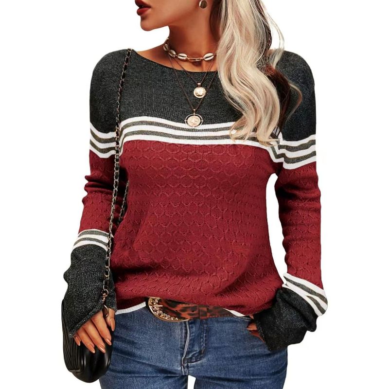 Cuello Redondo Sueter Lycra Dama Sweater Cuello Redondo Mujer TIOZONEY