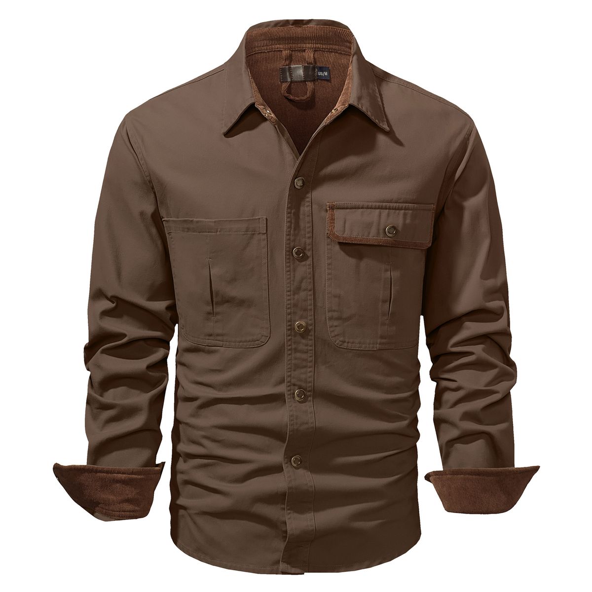 TIOZONEY - Chaqueta casual de algodón con cuello alto para hombre