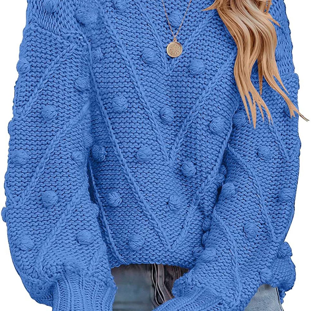 TIOZONEY - Sweater Cuello Redondo Mujer