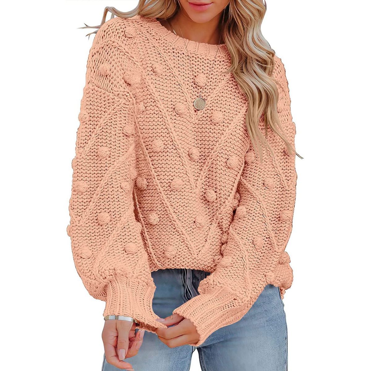 TIOZONEY - Sweater Cuello Redondo Mujer