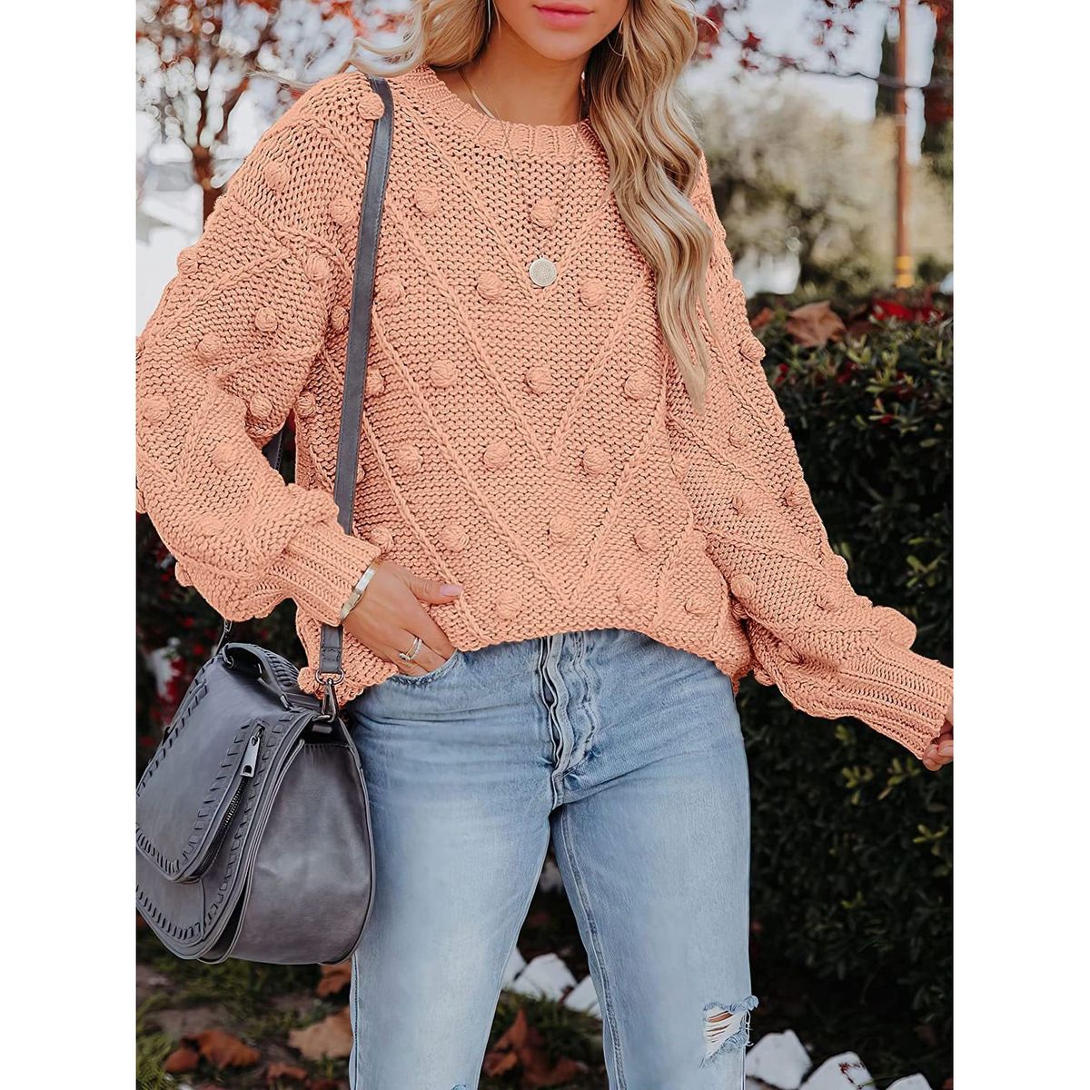 TIOZONEY - Sweater Cuello Redondo Mujer