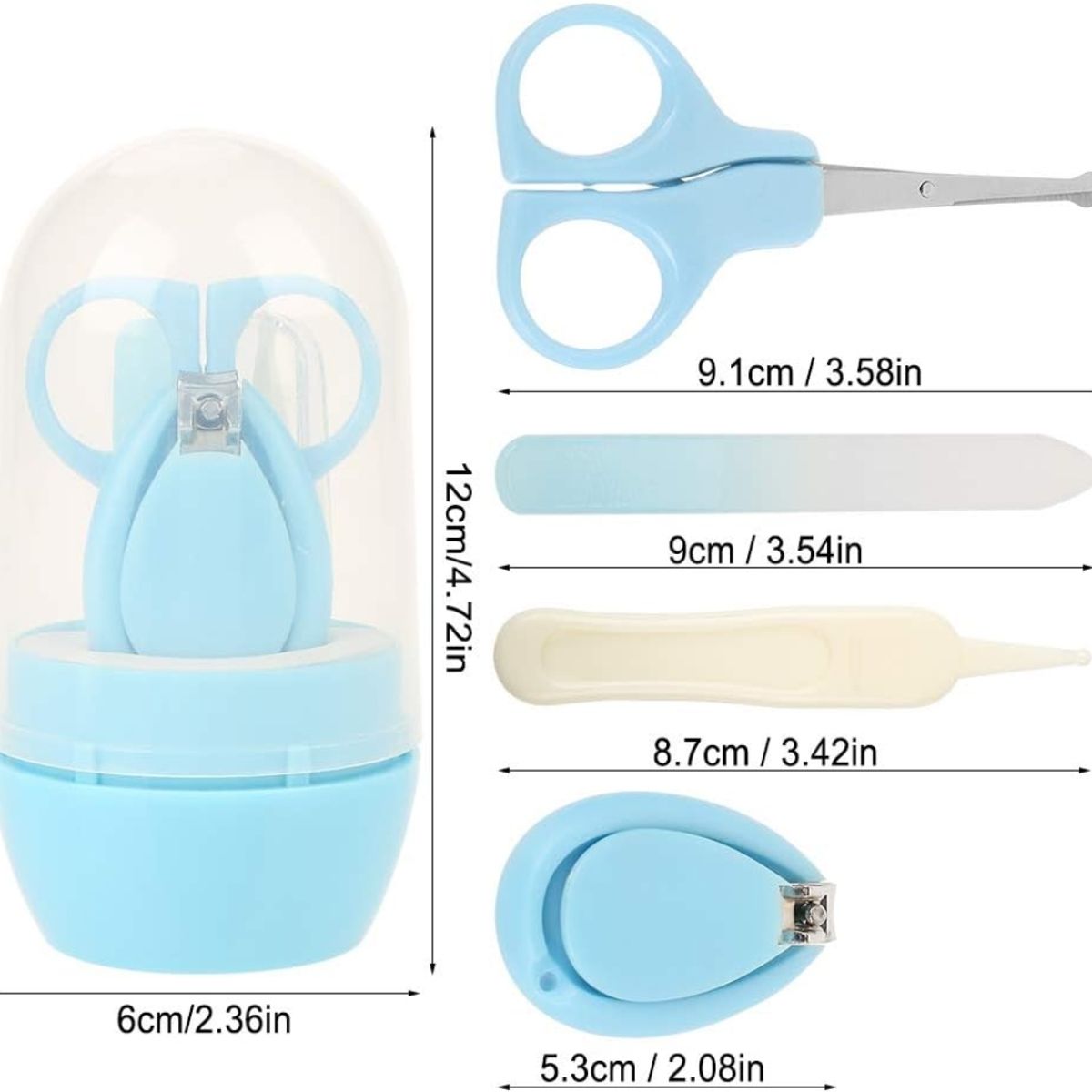 MINARI - Kit de Higiene para Bebés Cortauñas 4 piezas VD K04