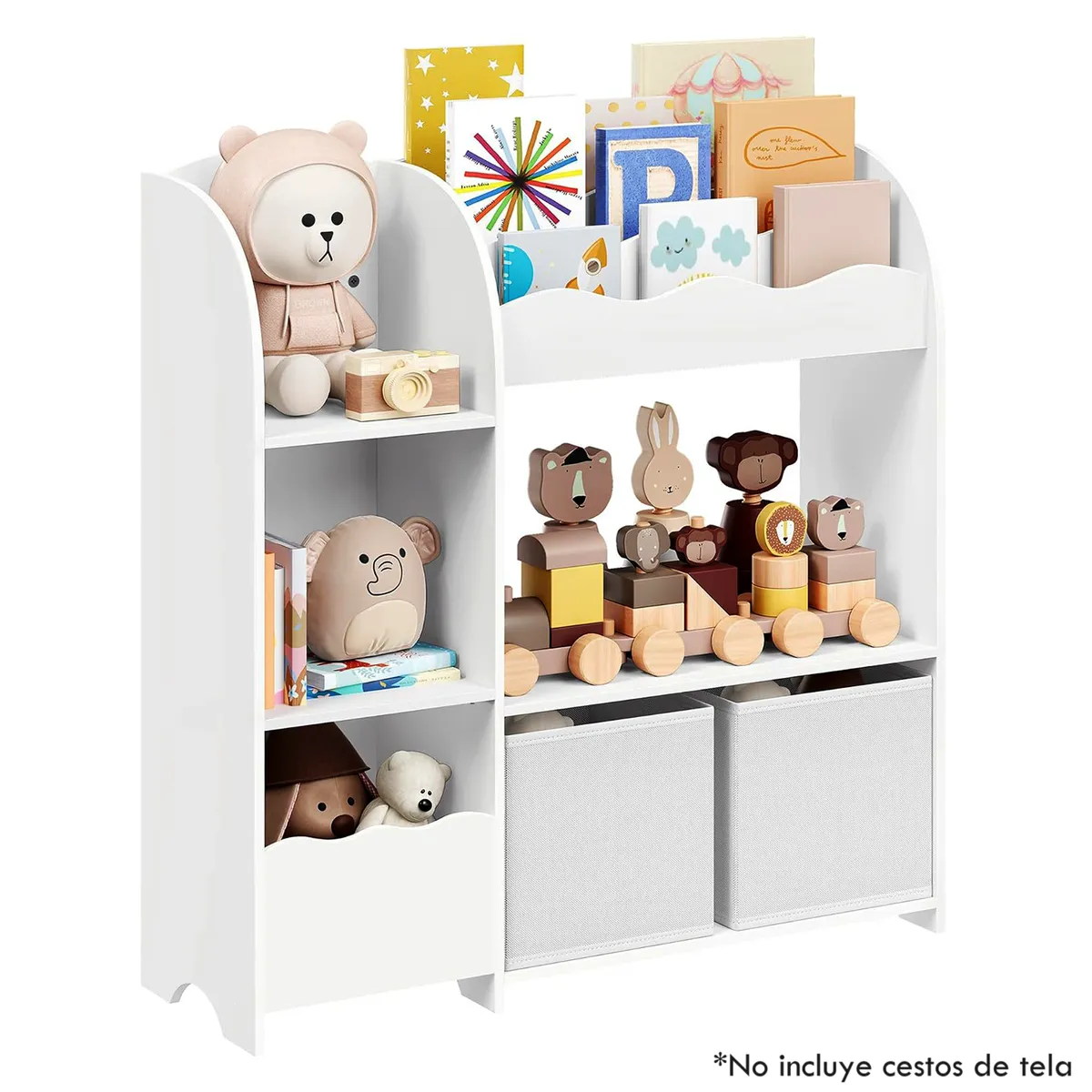 DIBA MUEBLES - Librero Organizador Infantil Kawa Blanco DIBA Muebles