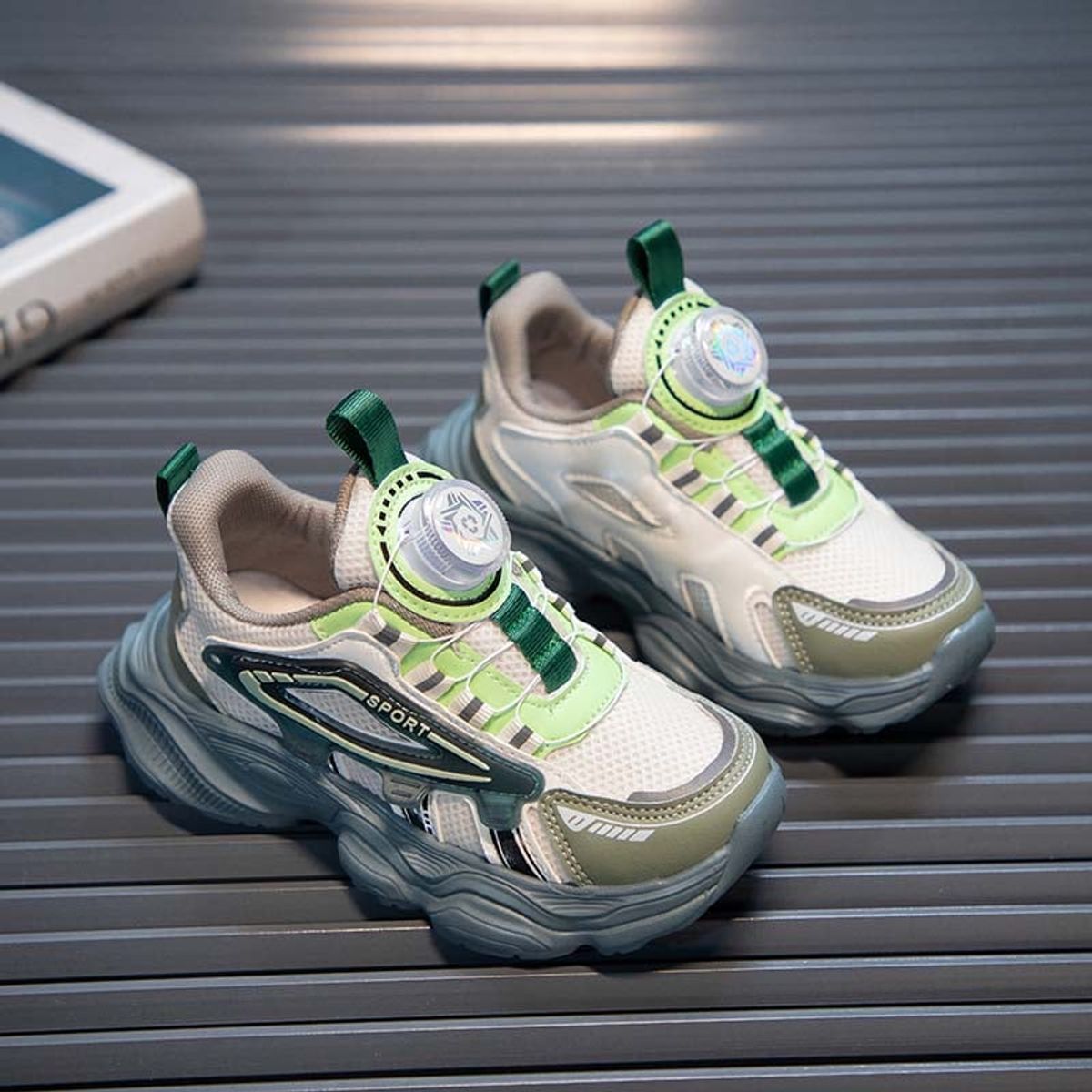 SHANDIAN - Zapatillas Gore Boa Deportiva Niños y Niñas Verde