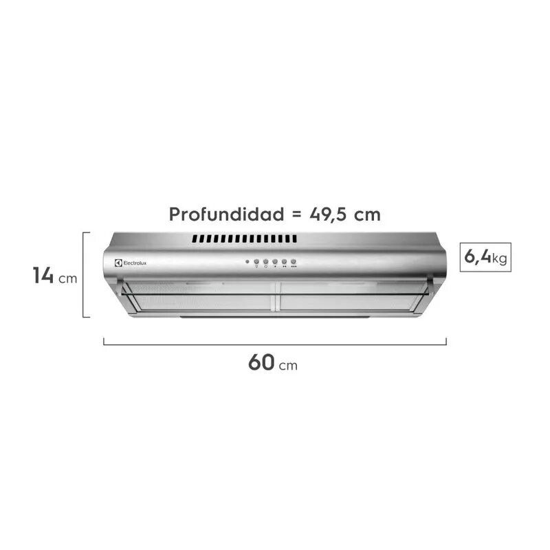 ELECTROLUX - Campana Extractora Electrolux 3velocidades EJSE242TBIS