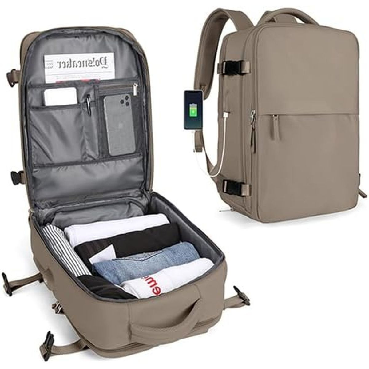 TIOZONEY - Mochila de viaje para mujeres hombros