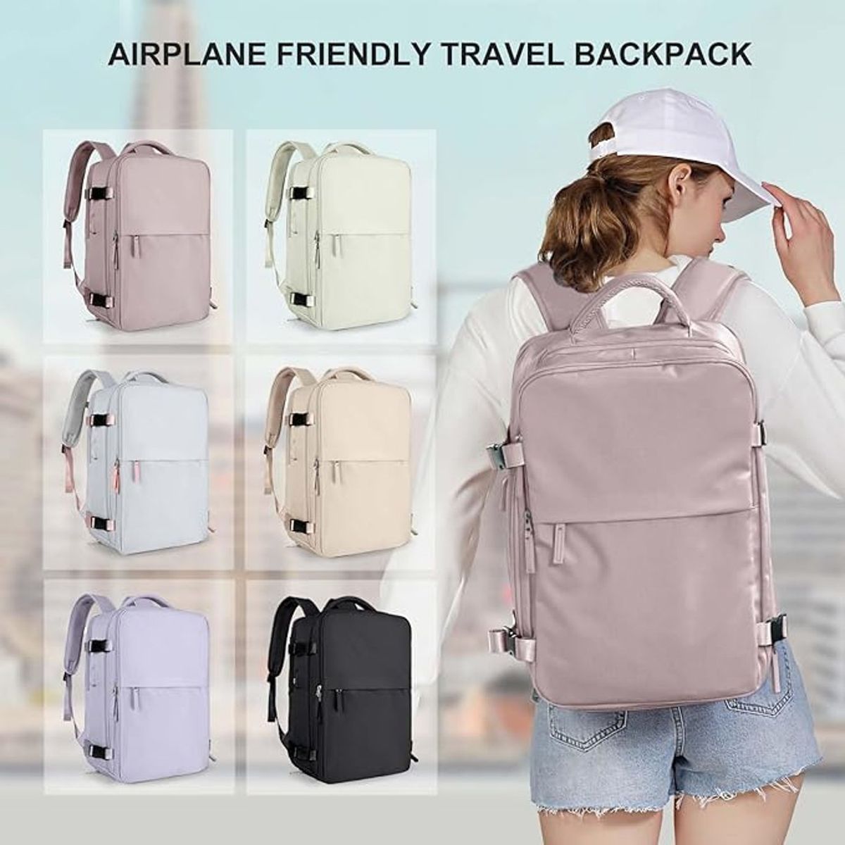TIOZONEY - Mochila de viaje para mujeres hombros