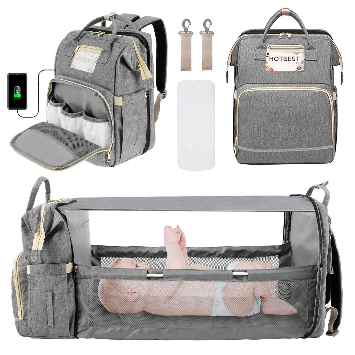 TIOZONEY - Mochila Pañalera Open