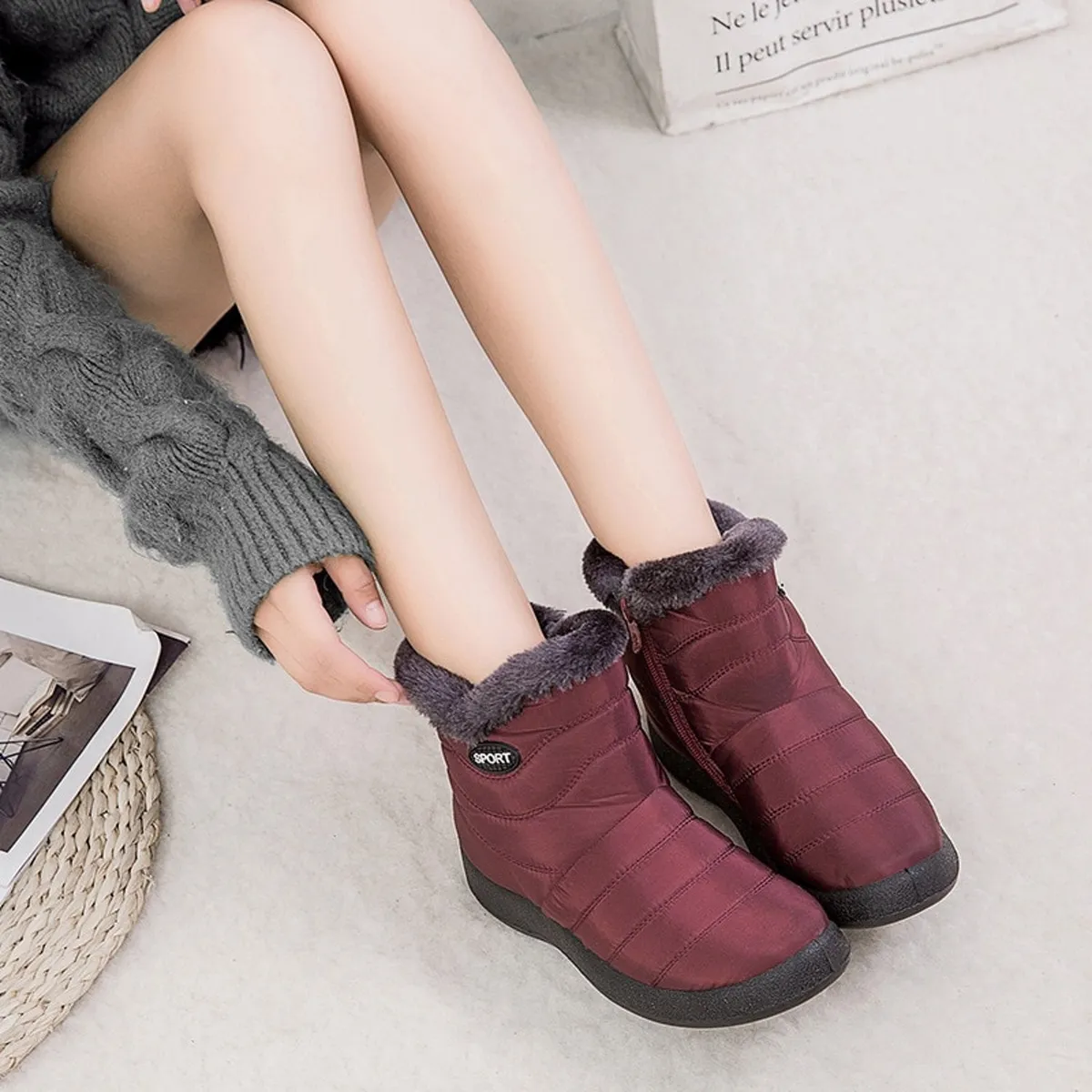 TIOZONEY - Bota Para Mujer