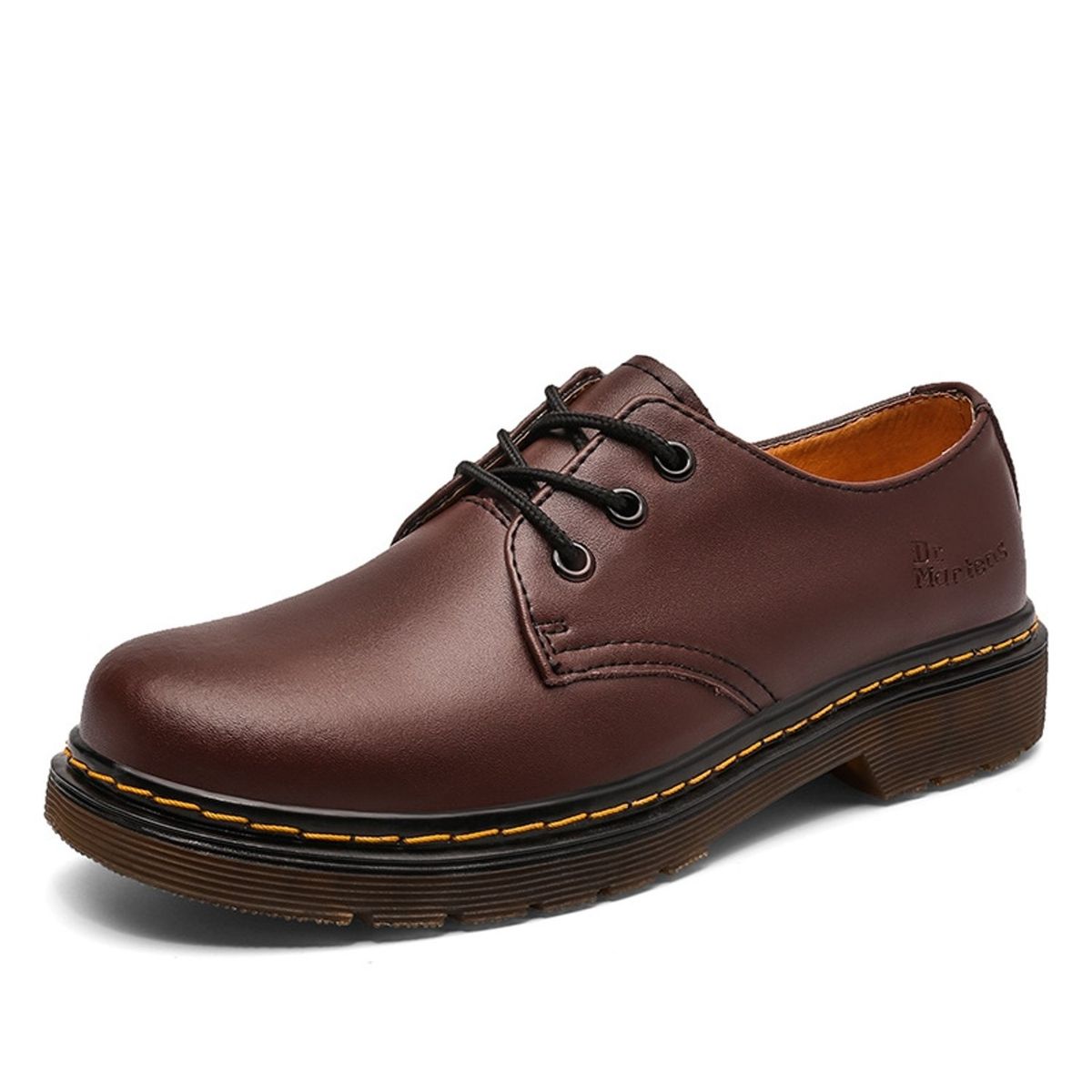 TIOZONEY - Zapatos de PU casual estilo británico-Marrón