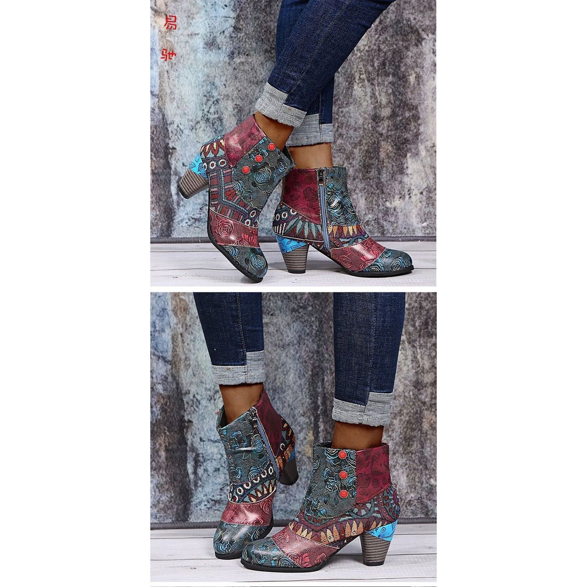 TIOZONEY - Botin De Mujer Moda