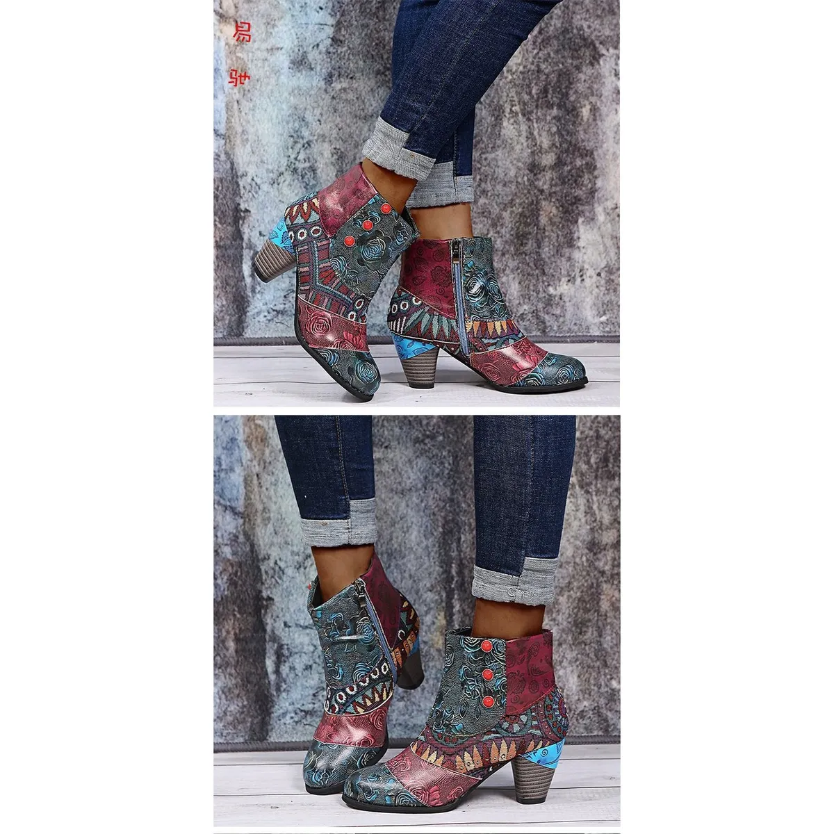 TIOZONEY - Botin De Mujer Moda