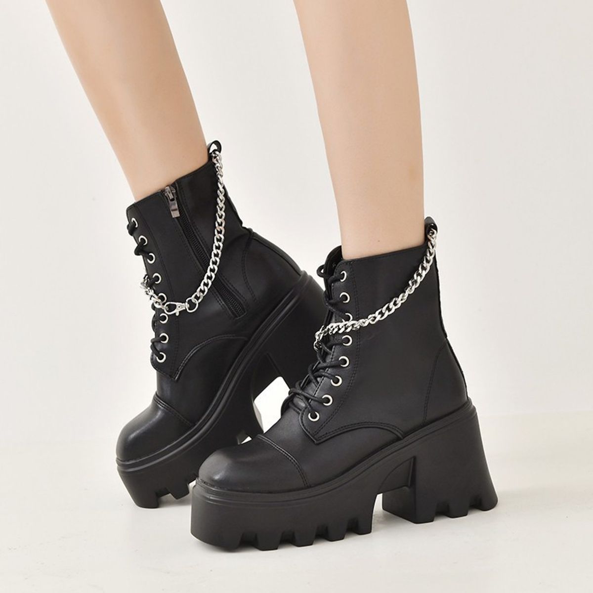 TIOZONEY - Botas Mujer  - Negro