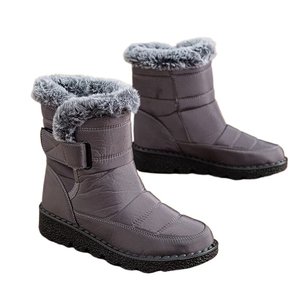 TIOZONEY - Botas de algodón de nieve cálidas e impermeables para Mujer