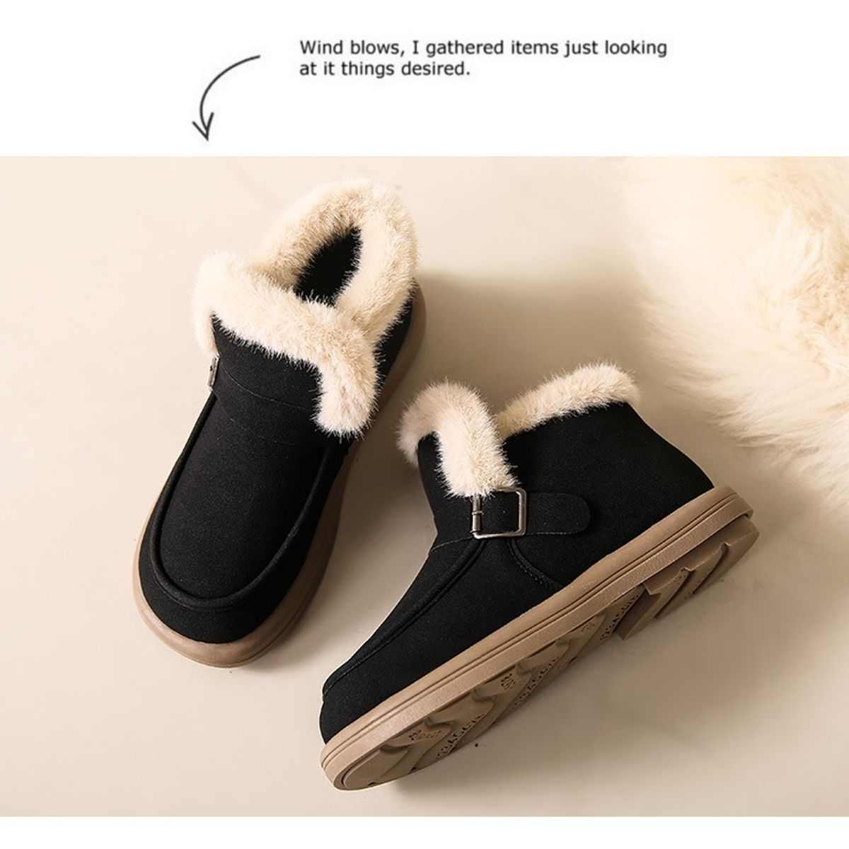 TIOZONEY - Zapatillas cálidas cortas de chiporro para mujer