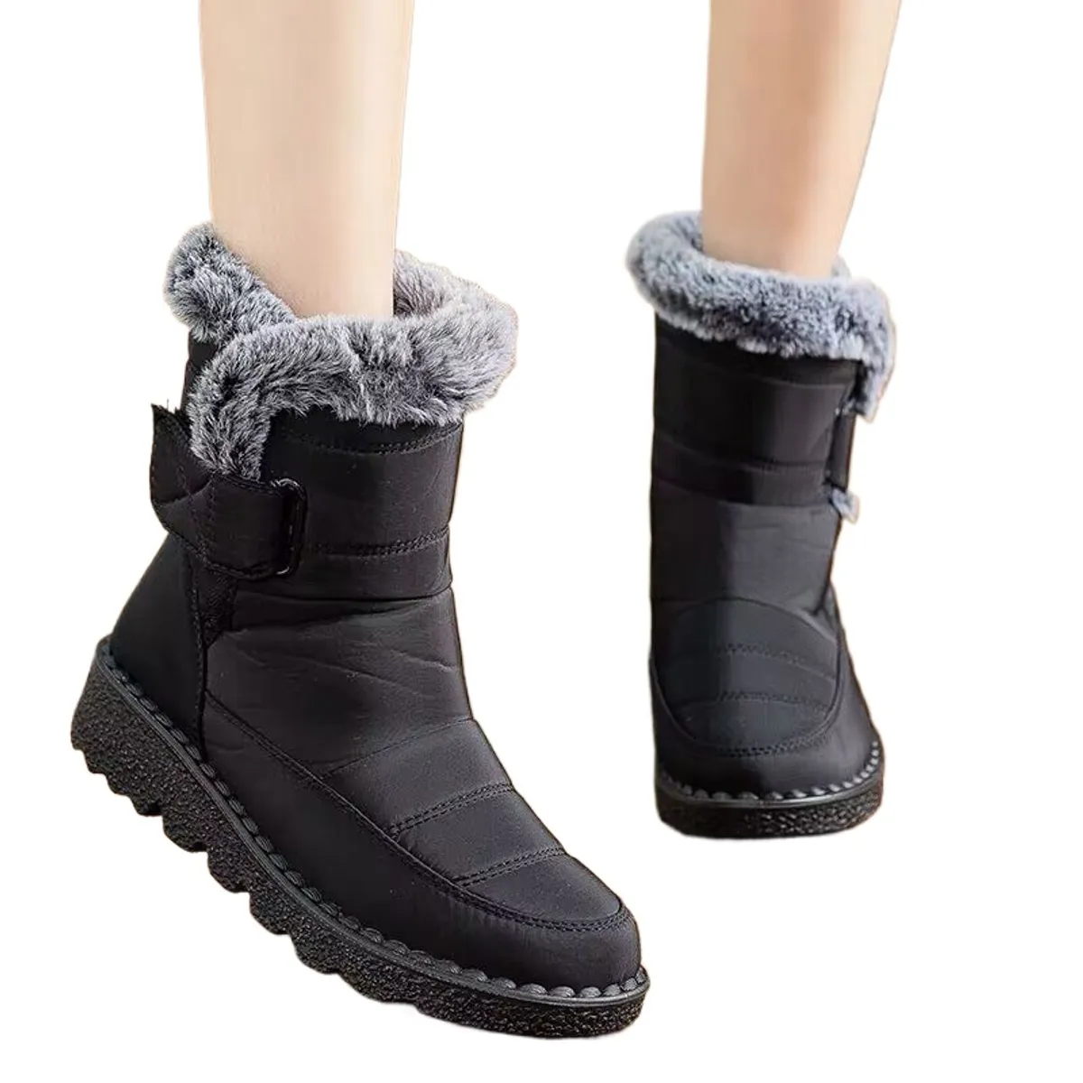 TIOZONEY - Botas de algodón de nieve cálidas e impermeables para Mujer