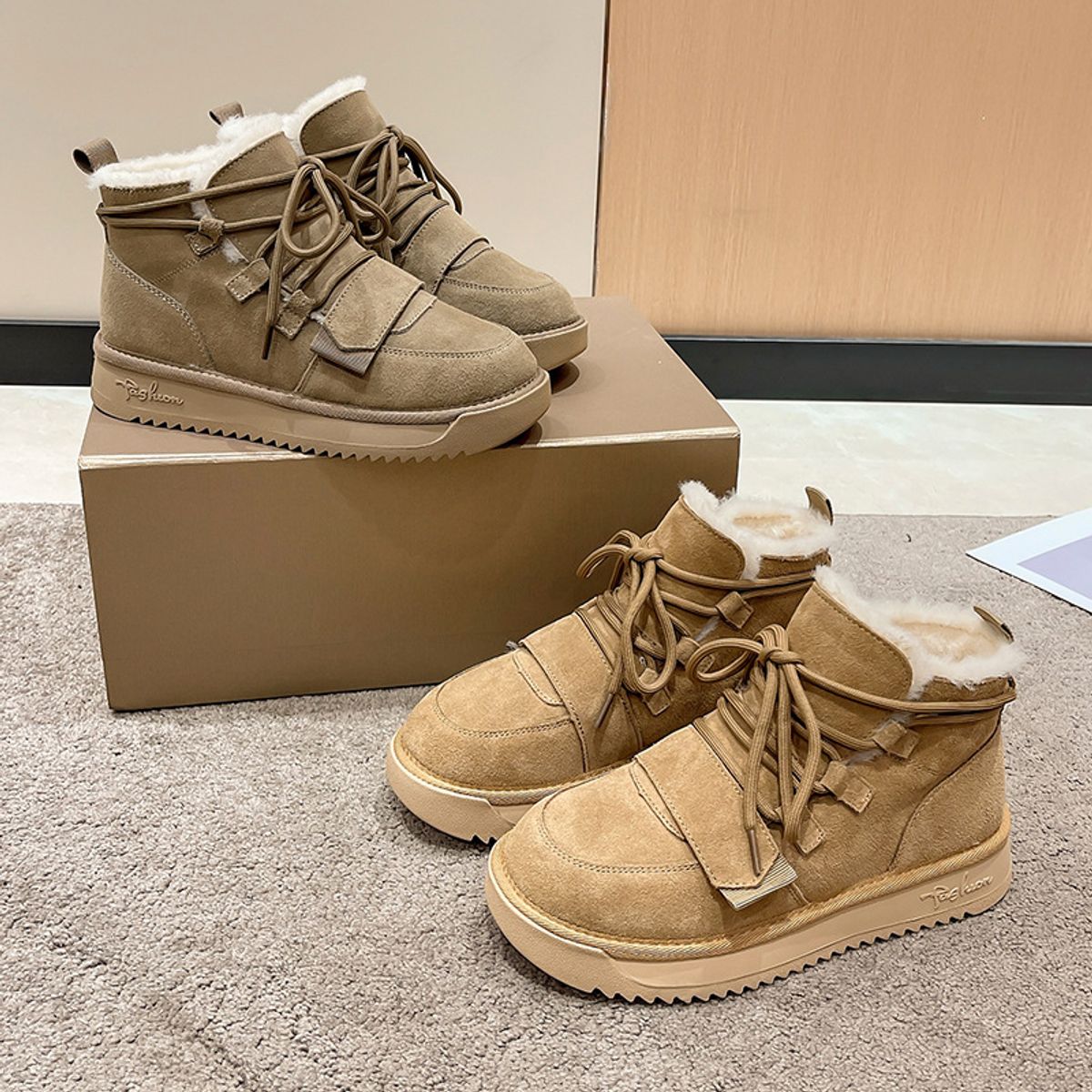 TIOZONEY - Botas abrigadoras altas para Mujeres antideslizantes y cálidas